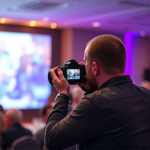 Fotografo che cattura momenti chiave durante un evento aziendale
